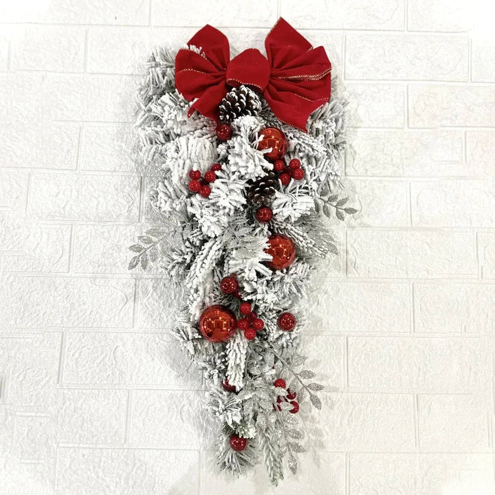 Hollevo™ Complete kerstdecoratie voor de voordeur met krans