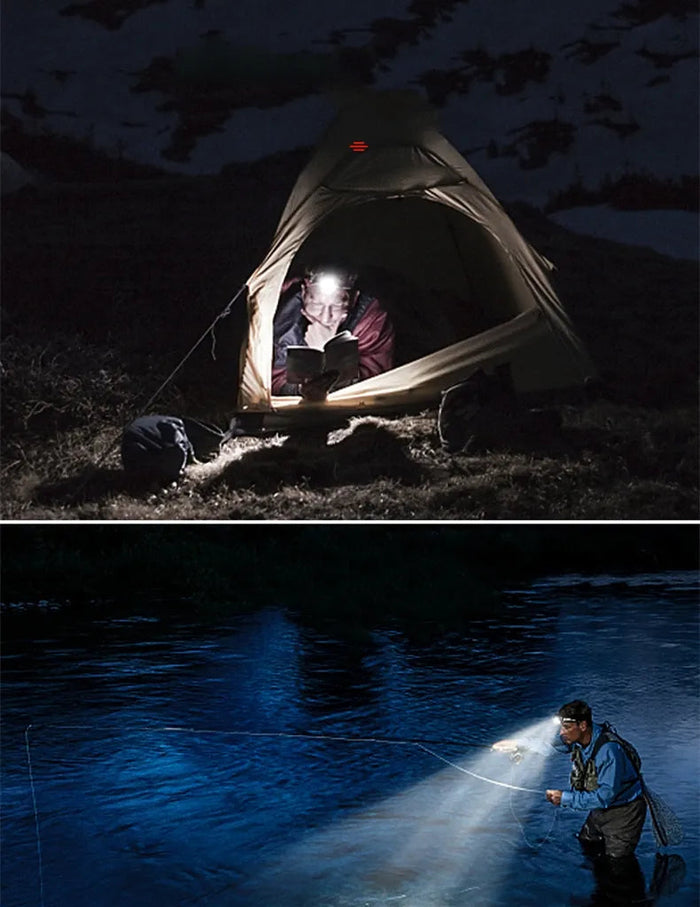 Hollevo™ Waterdichte oplaadbare ledhoofdlamp met verstelbare zoom