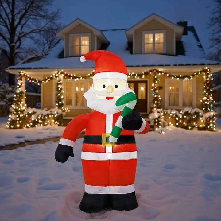Opblaasbare klimmende kerstman met ledverlichting voor buiten