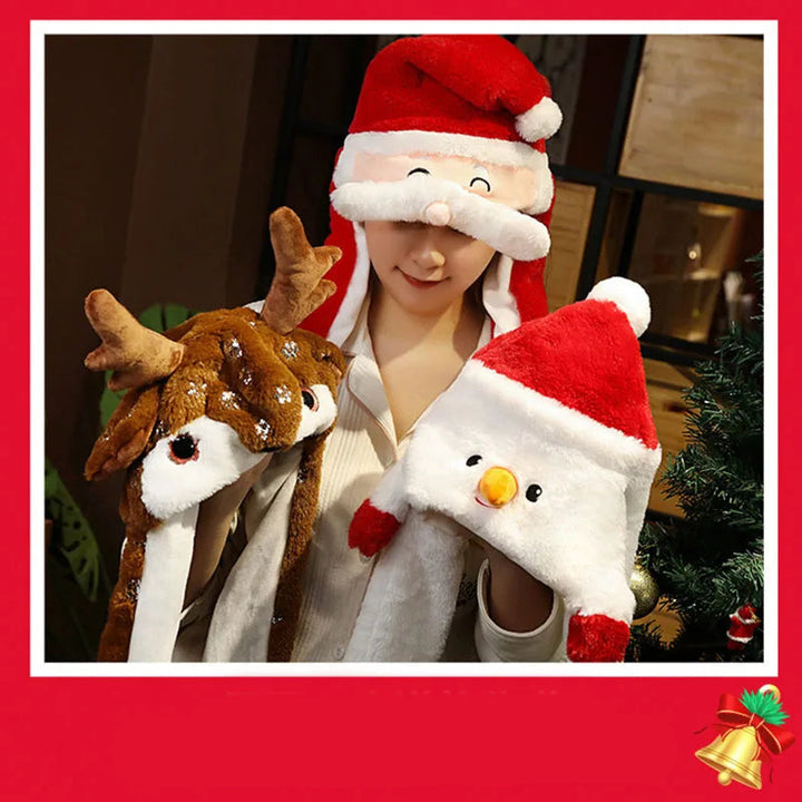 Hollevo™ Zachte pluche kerstmuts met dikke voering voor kerstfeestjes