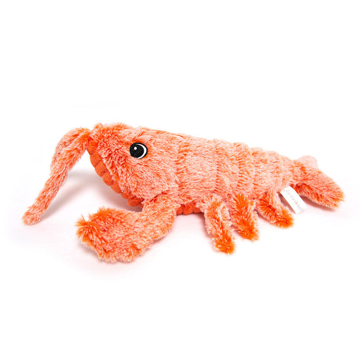 Oranje pluche kreeft kattenspeelgoed
