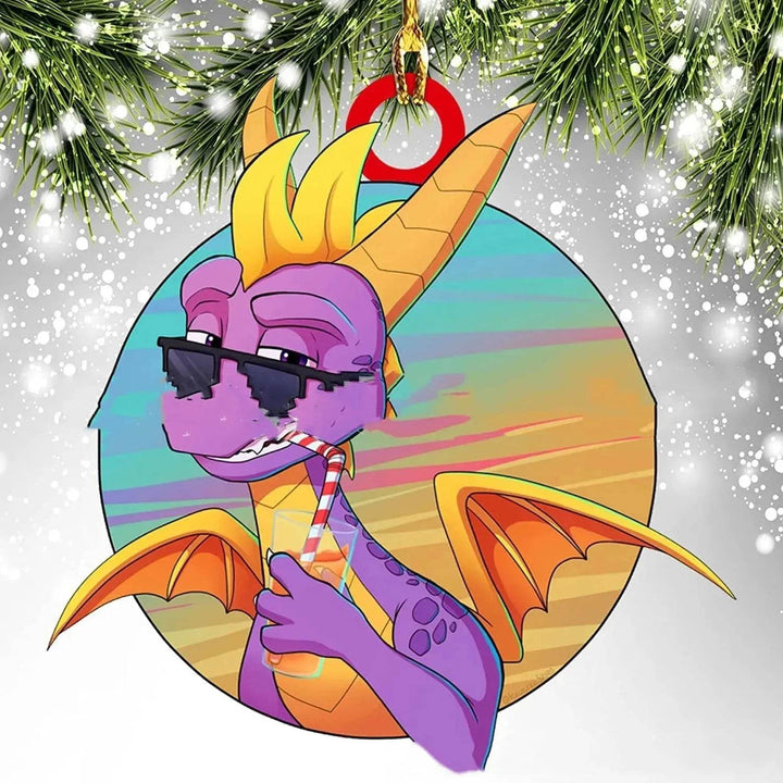 Dinosaurus draak ei kerstdecoraties hanger acryl