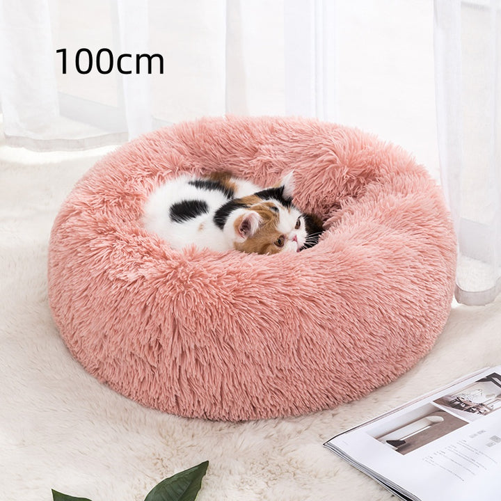 Warme ronde kattenmand voor de winter in 8 maten, van 30 tot 100 cm
