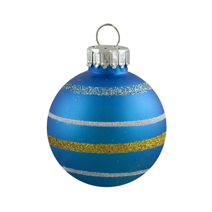 Tien gekleurde matglazen kerstballen