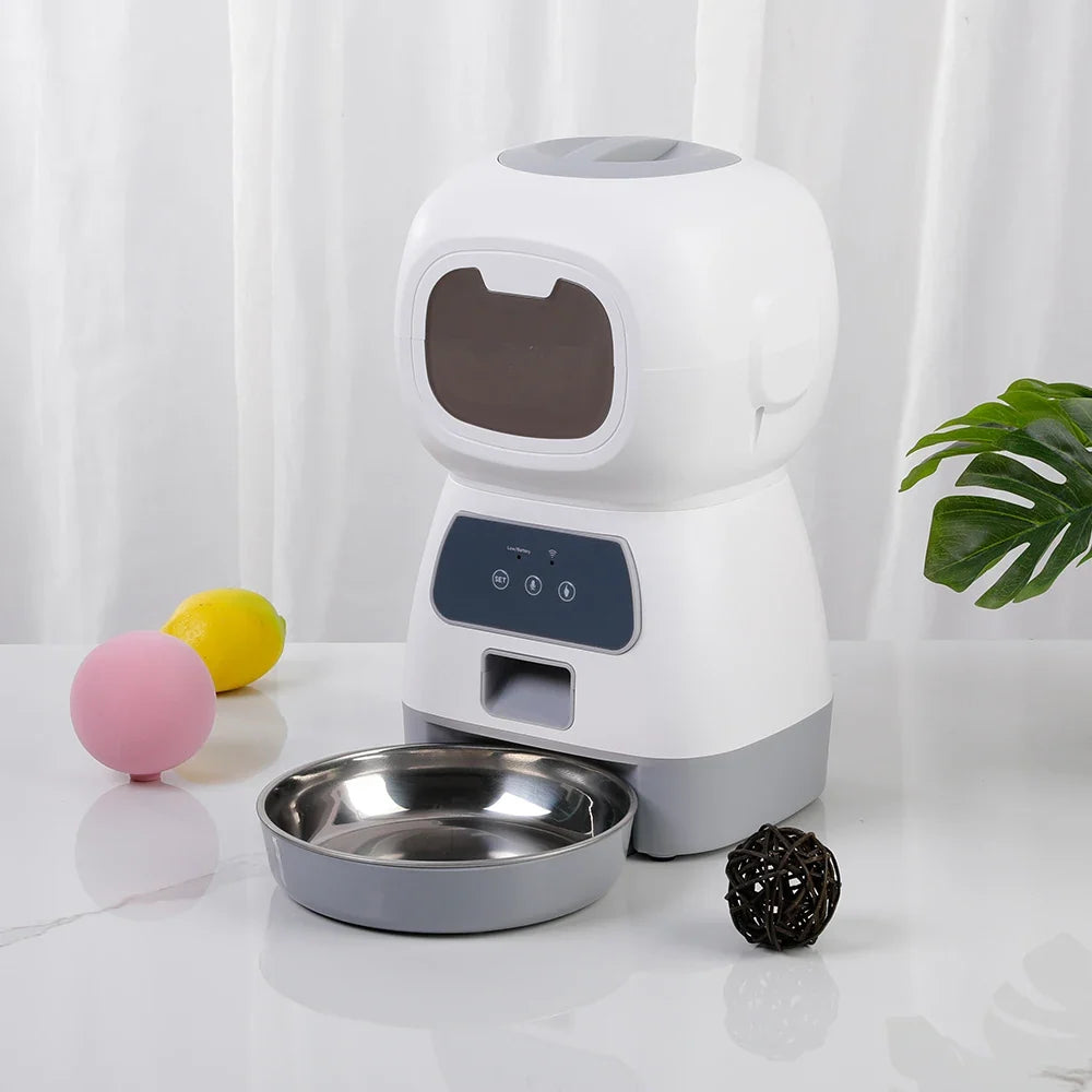 Hollevo™ Automatische voerautomaat met spraakopname voor kat en hond