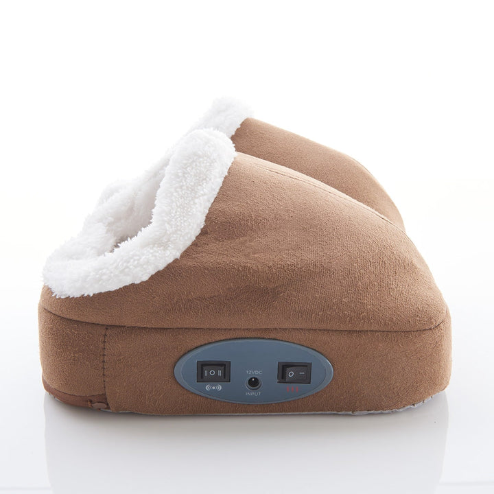 Elektrisch voet massageapparaat verwarmd verwarmer vibrerend fleece gevoerd dubbel zak