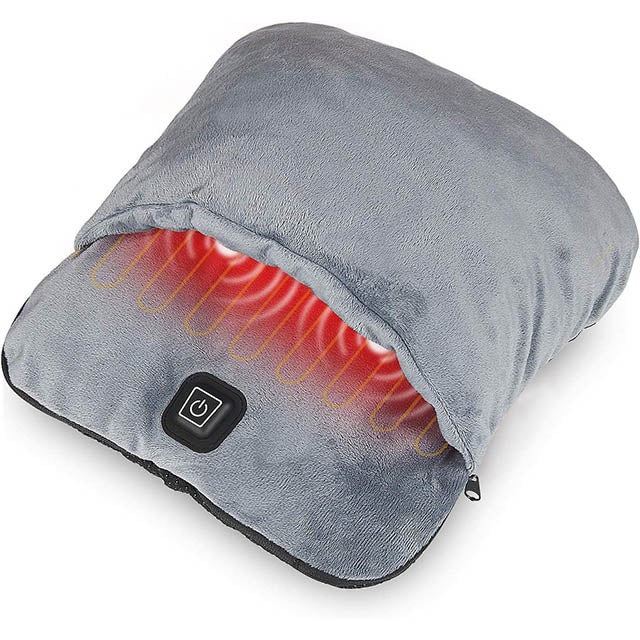 Hollevo™ Zachte voetenwarmer met warmte en vibratiemassage