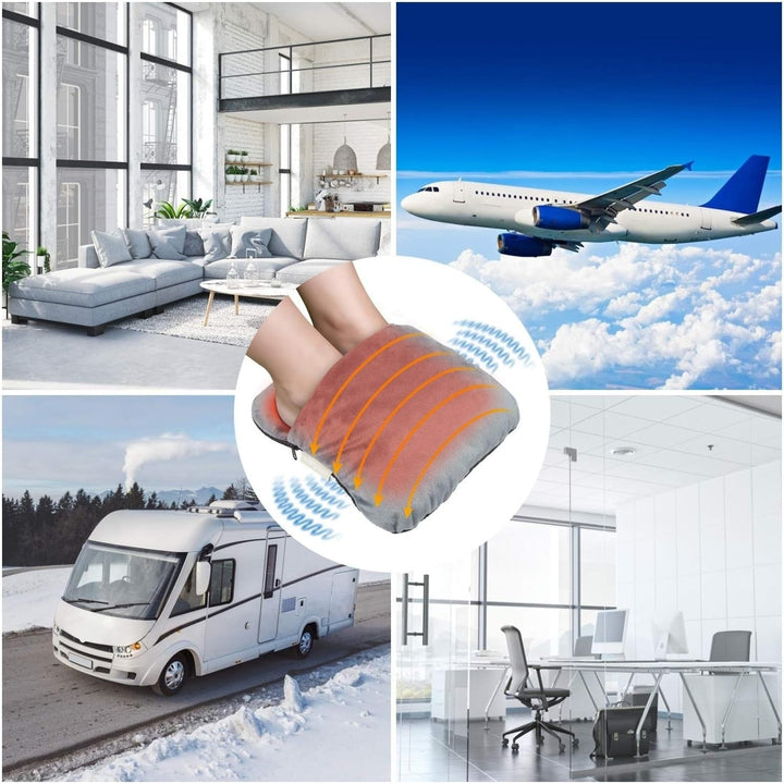 Hollevo™ Zachte voetenwarmer met warmte en vibratiemassage