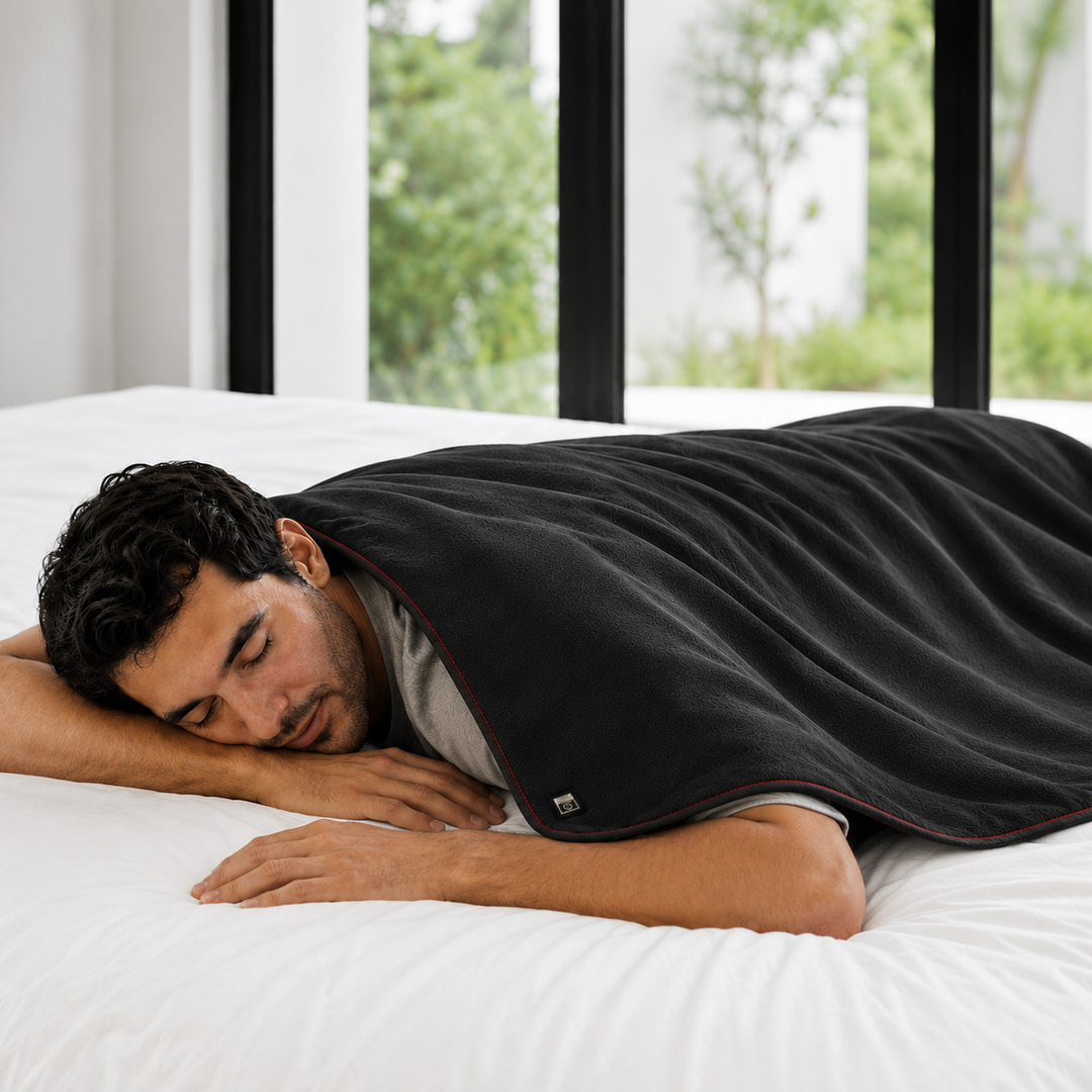 Grote infrarood warmtepad van fleece met auto-uitschakeling – Hollevo