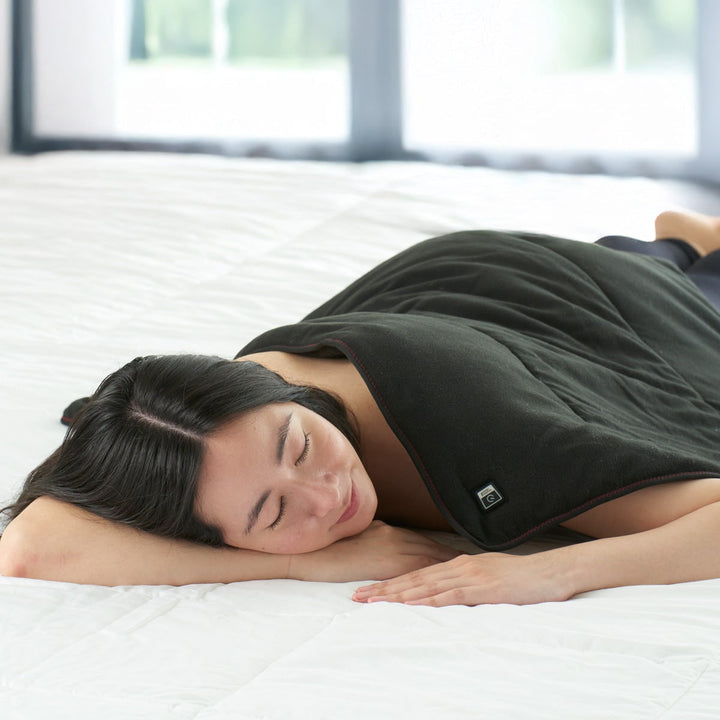 Grote infrarood warmtepad van fleece met auto-uitschakeling – Hollevo