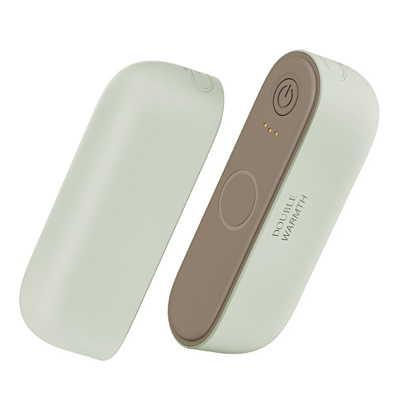 Magnetische oplaadbare handwarmer in twee delen
