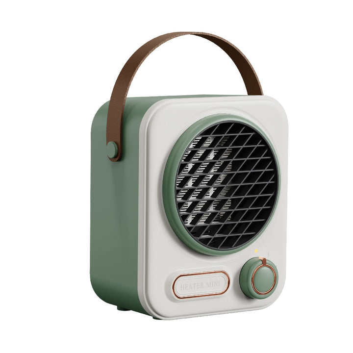Compacte retro kachel met handvat in leerlook