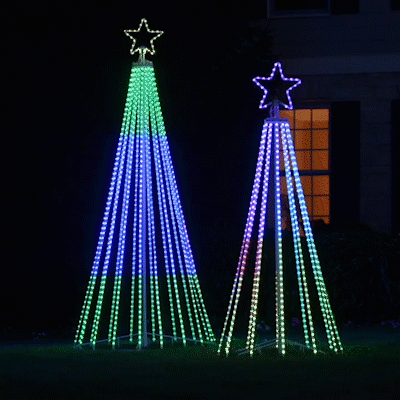 Lichtshow voor de kerstboom met 8 standen en geheugen