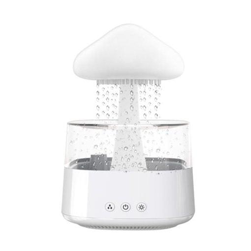 Regenwolk luchtbevochtiger met aromadiffuser en nachtlampje