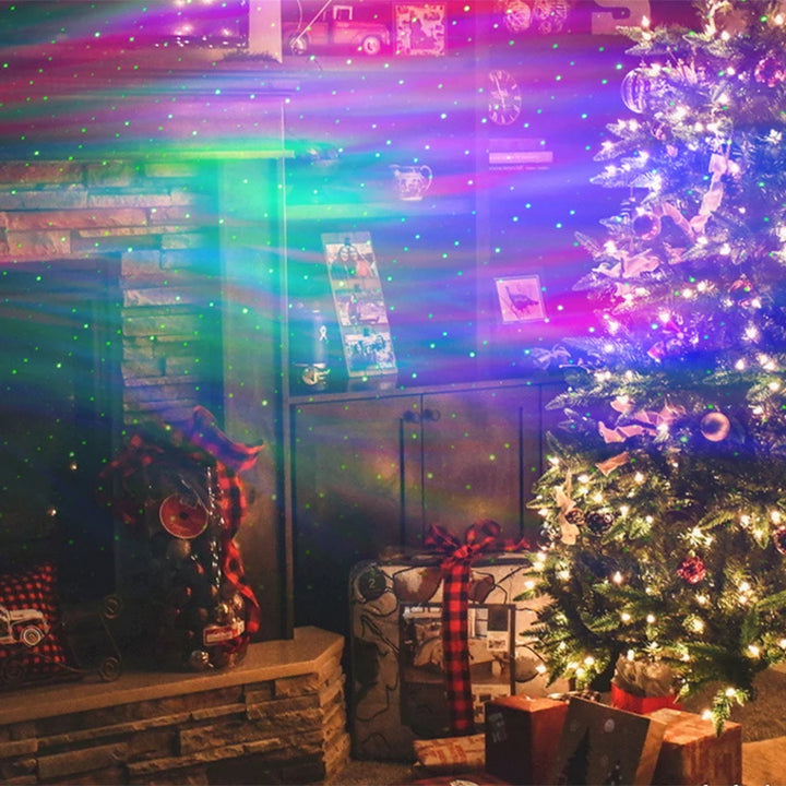 Noorderlicht projector met sterren en maan – sfeerlamp