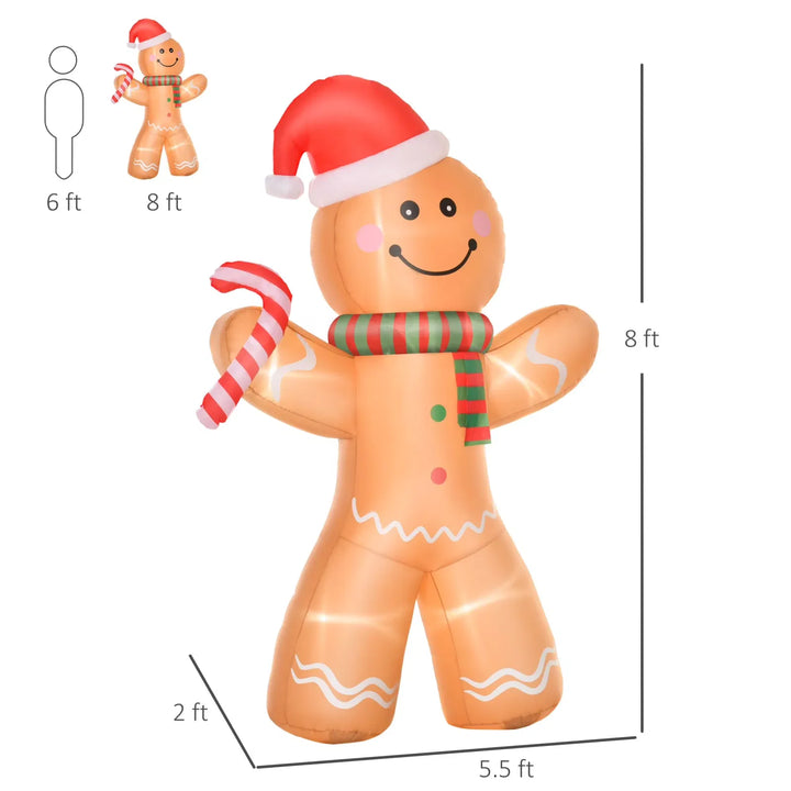 Opblaasbaar peperkoekmannetje met zuurstok