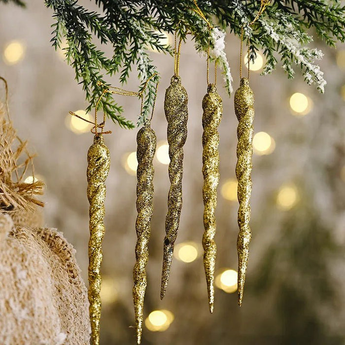 Hollevo™ Onbreekbare acryl ijspegels voor in de kerstboom