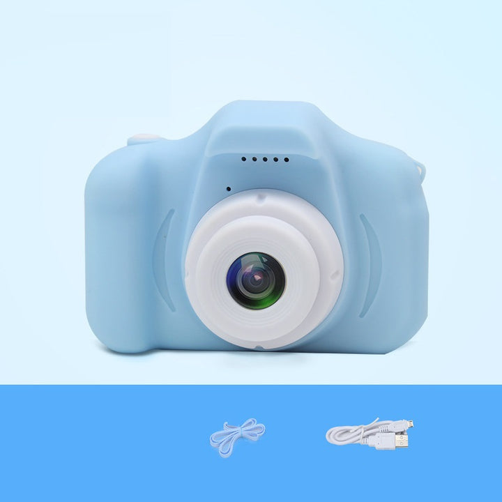 Roze mini kindercamera met siliconen hoesje