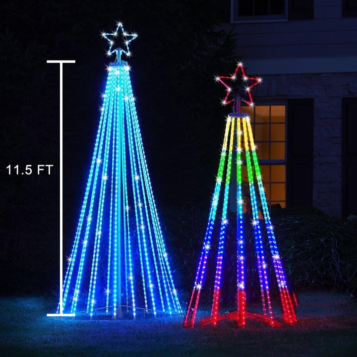 Lichtshow voor de kerstboom met 8 standen en geheugen