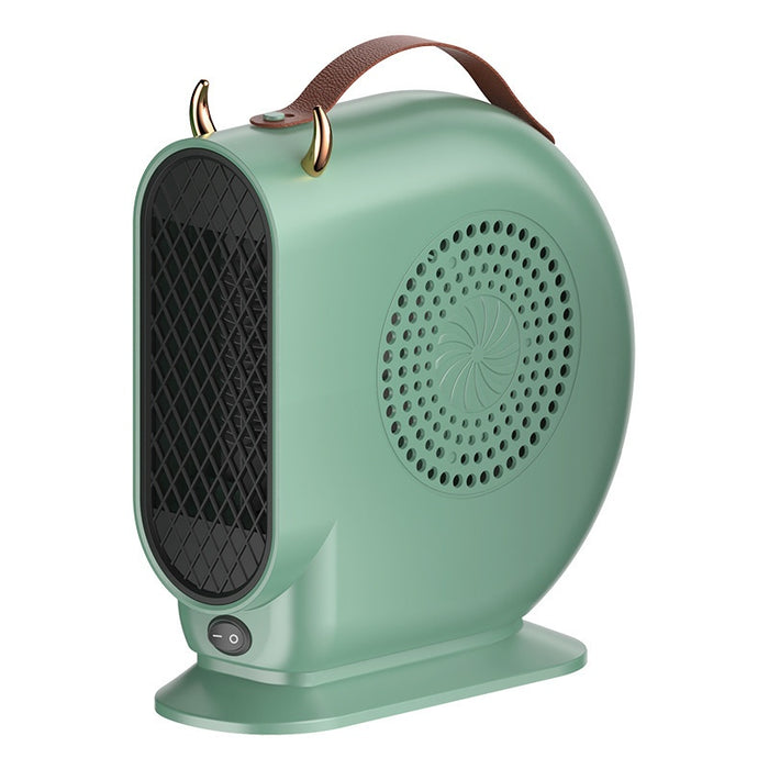 Hollevo Kleine ventilatorkachel van 500 W met leren handvat