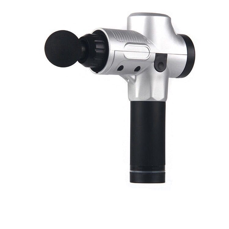 Massagegun met zes opzetstukken en LCD-touchscreen