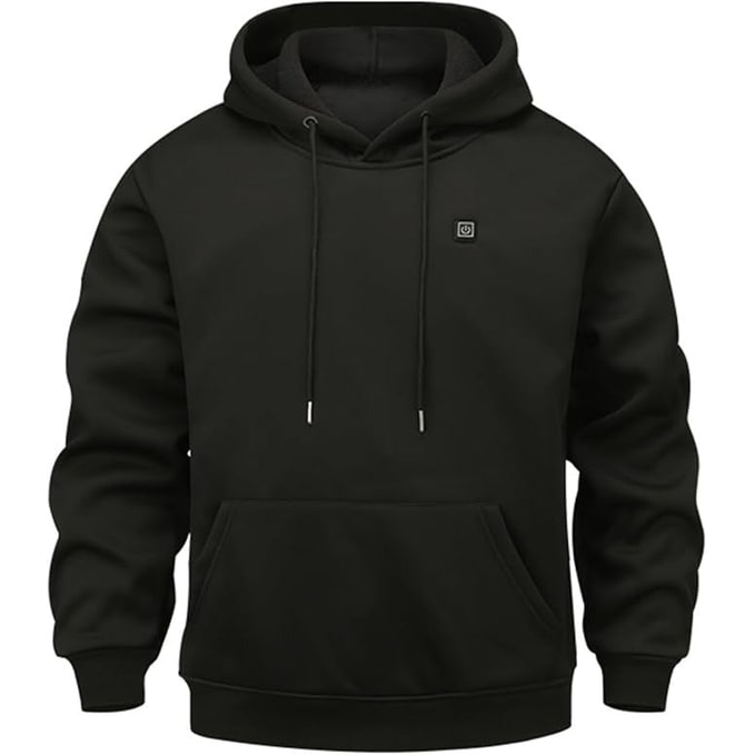 Verwarmde jas en hoodie met USB elektrische verwarming zones en trekkoord capuchon