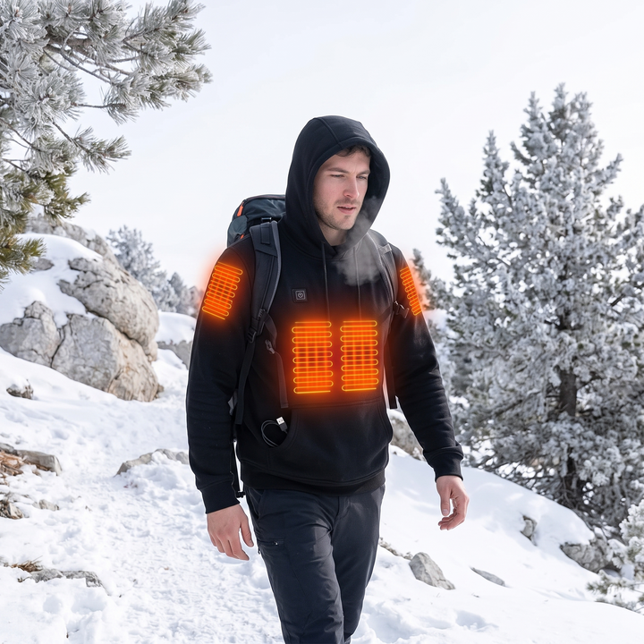 Hollevo™ Verwarmde hoodie voor heren met 3 warmtestanden