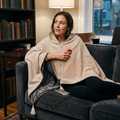 Hollevo™ Verwarmde sjaal-deken van katoen met 8 warmtezones en USB