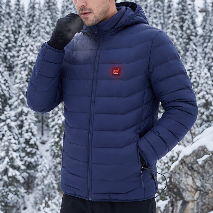 Verwarmde jas unisex met 9 warmtezones en afneembare capuchon – Hollevo™