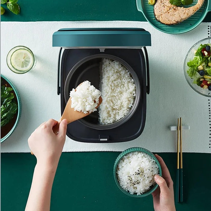 Mini rijstkoker met stoommandje en warmhoudfunctie