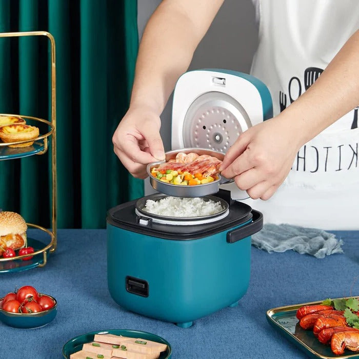 Mini rijstkoker met stoommandje en warmhoudfunctie