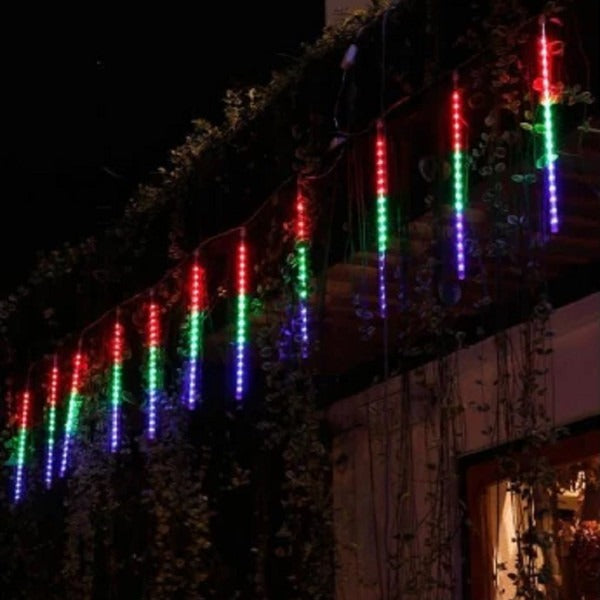 Led-ijspegelverlichting met vallende sneeuw-effect, 8 buizen