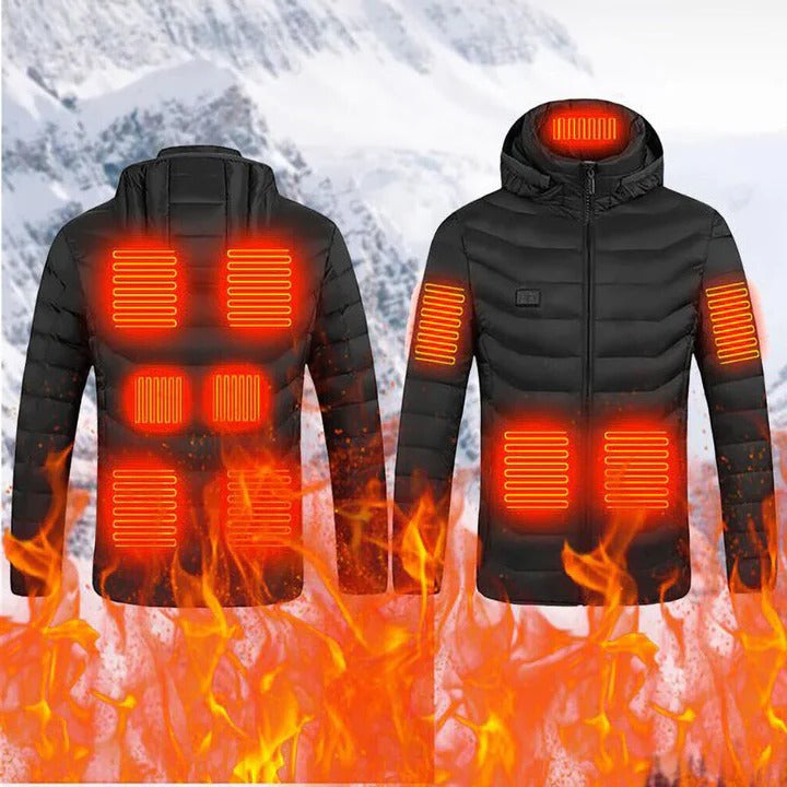 Lichtgewicht unisex verwarmde jas met meerdere verwarmingszones