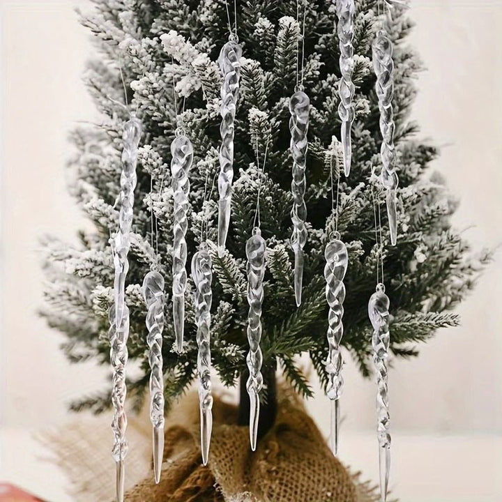 Hollevo™ Heldere ijspegels voor de kerstboom, breukbestendige set