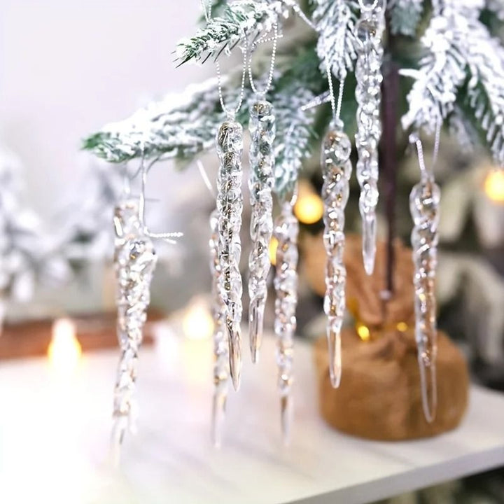 Hollevo™ Heldere ijspegels voor de kerstboom, breukbestendige set