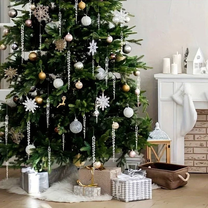 Hollevo™ Heldere ijspegels voor de kerstboom, breukbestendige set