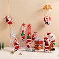 Hollevo™ Klimmende kerstman met licht en muziek – bewegende kerstdecoratie