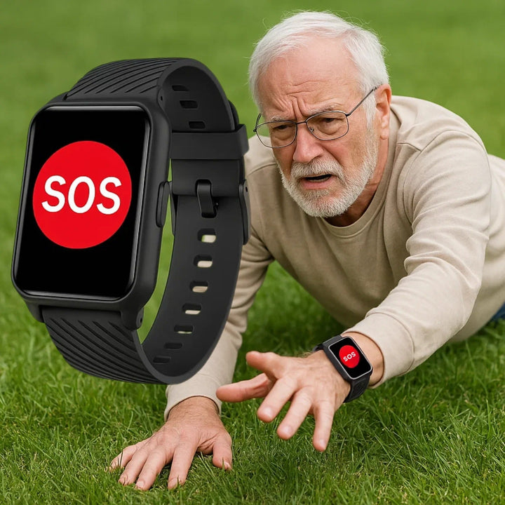 Hollevo™ Smartwatch voor senioren met valdetectie, GPS en SOS-knop