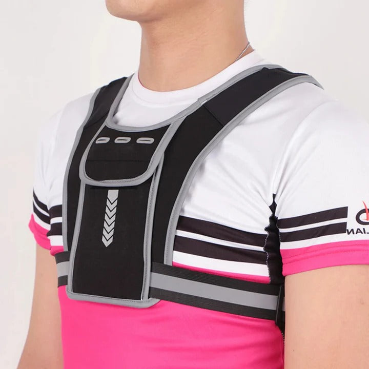 Hardlopen borst tas en reflecterend veiligheid vest