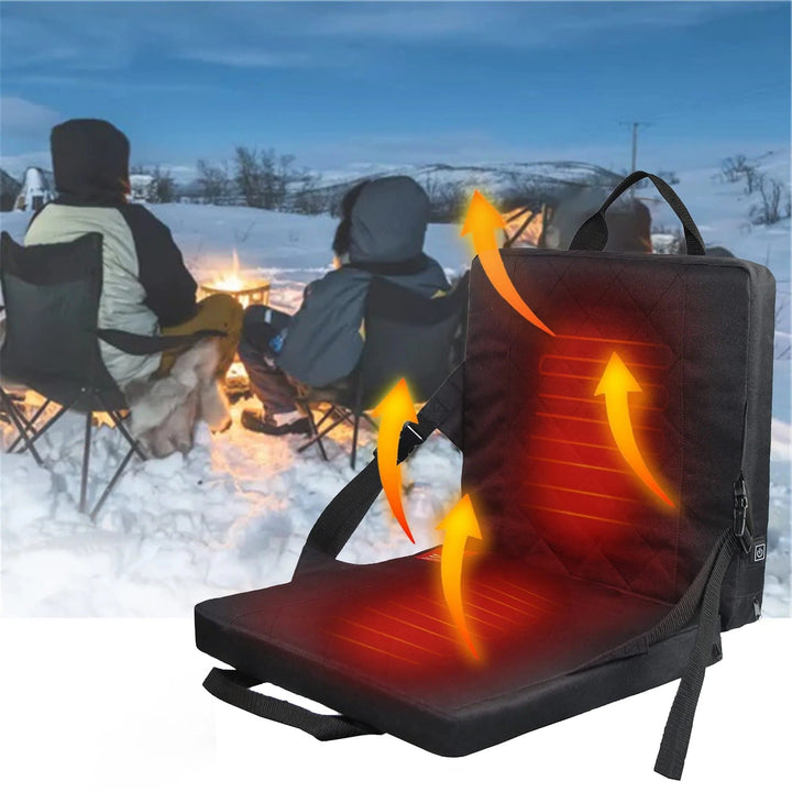 Hollevo™ Opvouwbaar verwarmd zitkussen voor tribune en camping