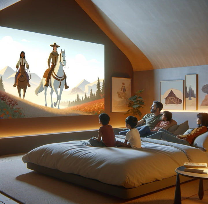 Hollevo™ Mini filmprojector voor thuisbioscoop met ingebouwde speaker