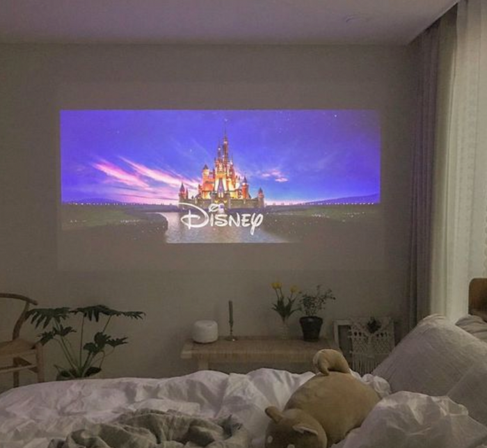 Hollevo™ Mini filmprojector voor thuisbioscoop met ingebouwde speaker