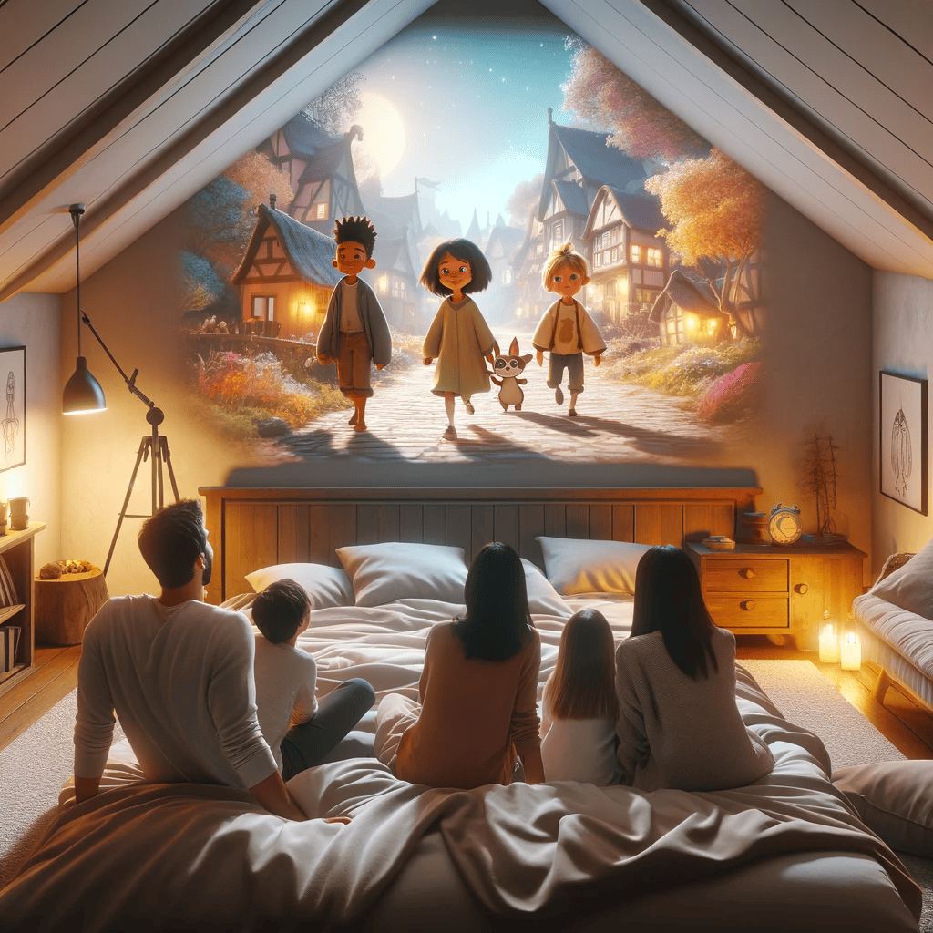 Hollevo™ Mini filmprojector voor thuisbioscoop met ingebouwde speaker