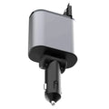 Hollevo™ Autolader met twee oprolbare kabels voor USB-C en Lightning