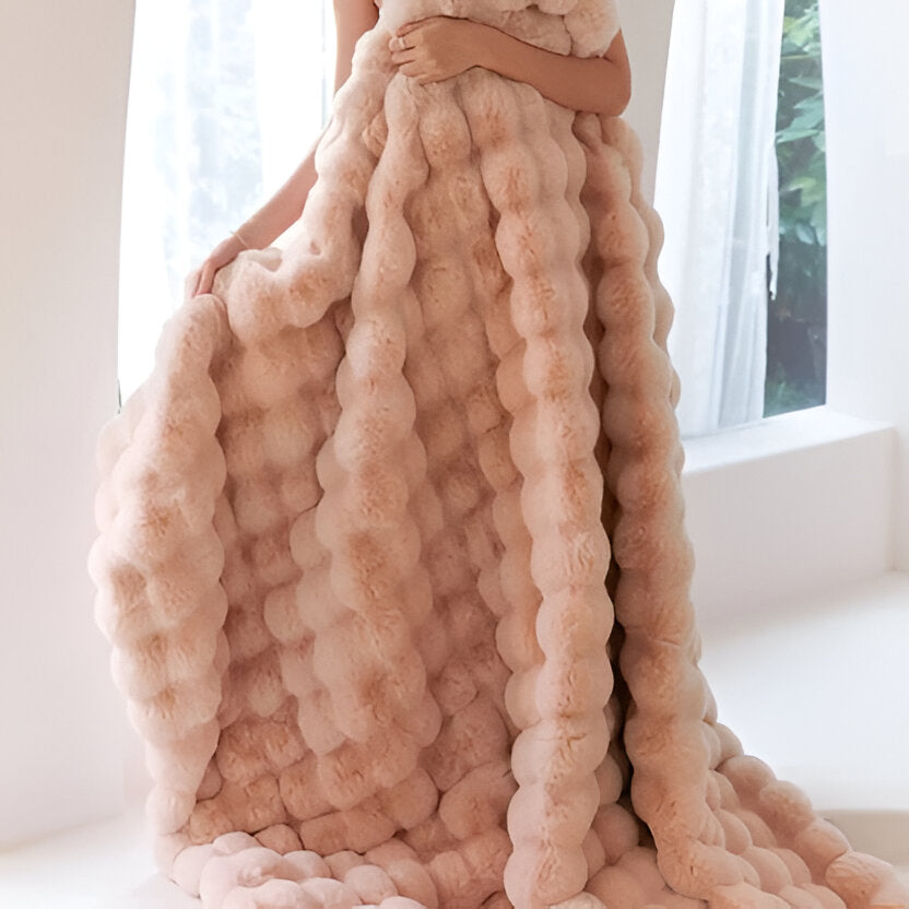 Zachte pluche deken voor alle seizoenen met strak design