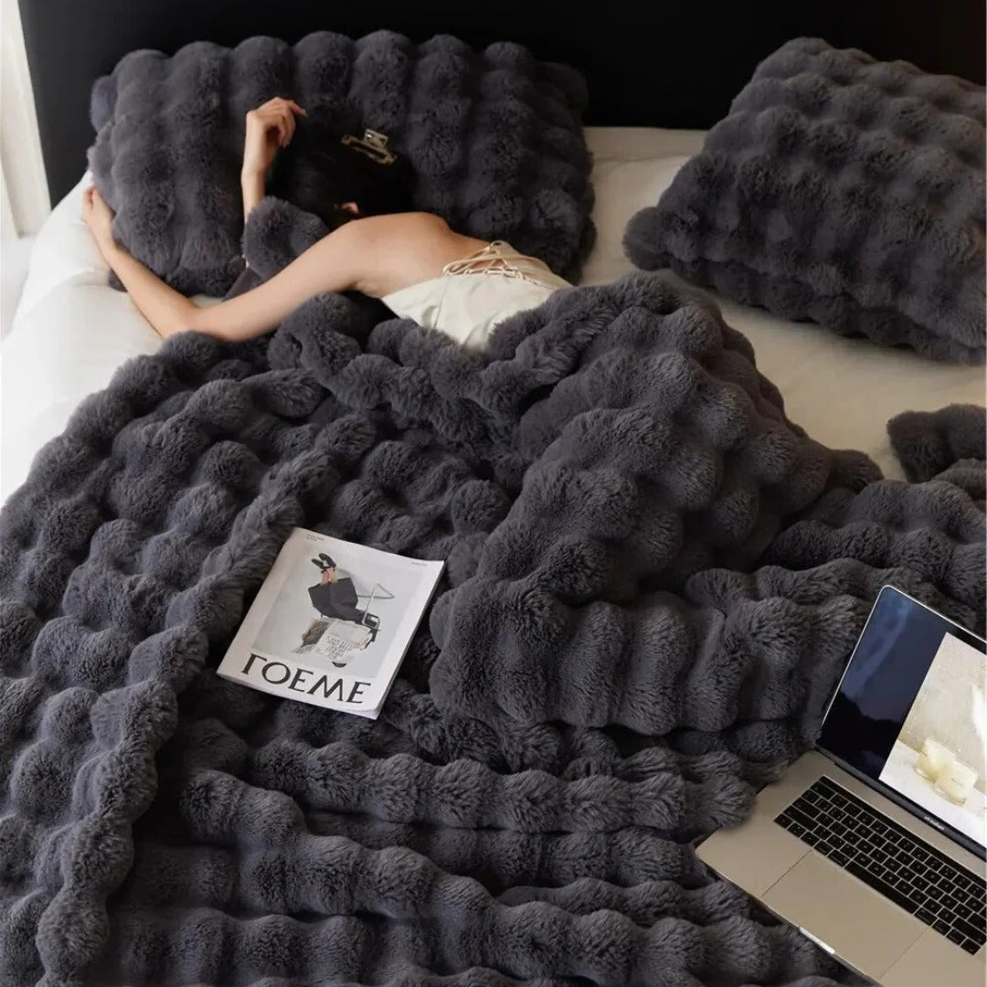 Zachte pluche deken voor alle seizoenen met strak design