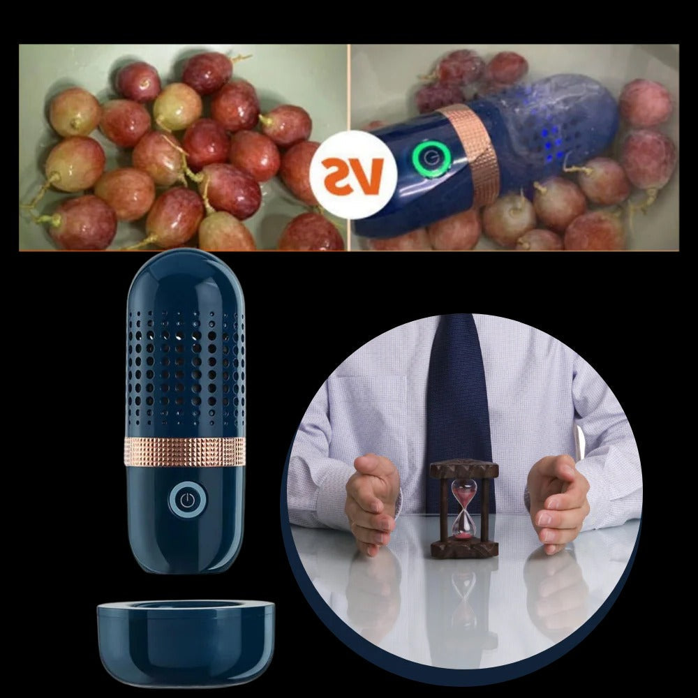 Hollevo™ Draadloze reiniger voor groente en fruit – draagbaar