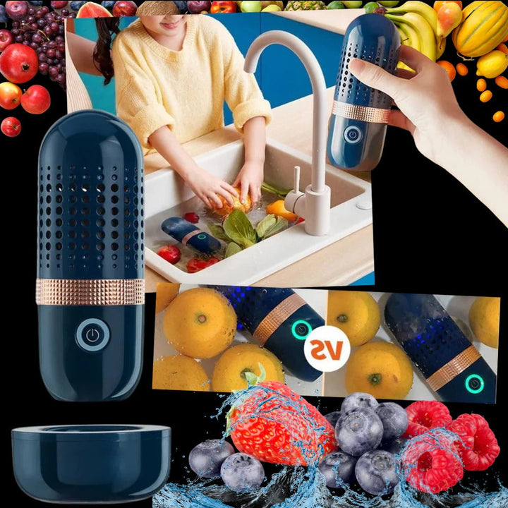 Hollevo™ Draadloze reiniger voor groente en fruit – draagbaar