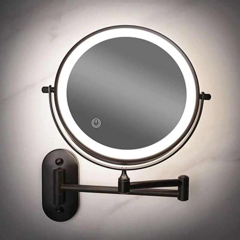 Oplaadbare make-upspiegel met LED-licht en vergroting