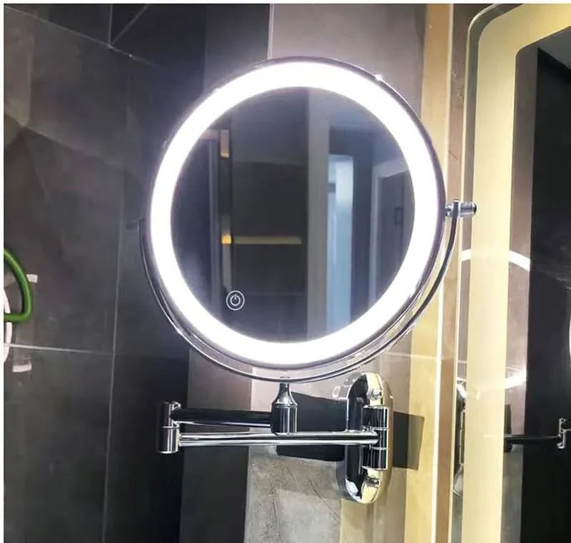 Oplaadbare make-upspiegel met LED-licht en vergroting